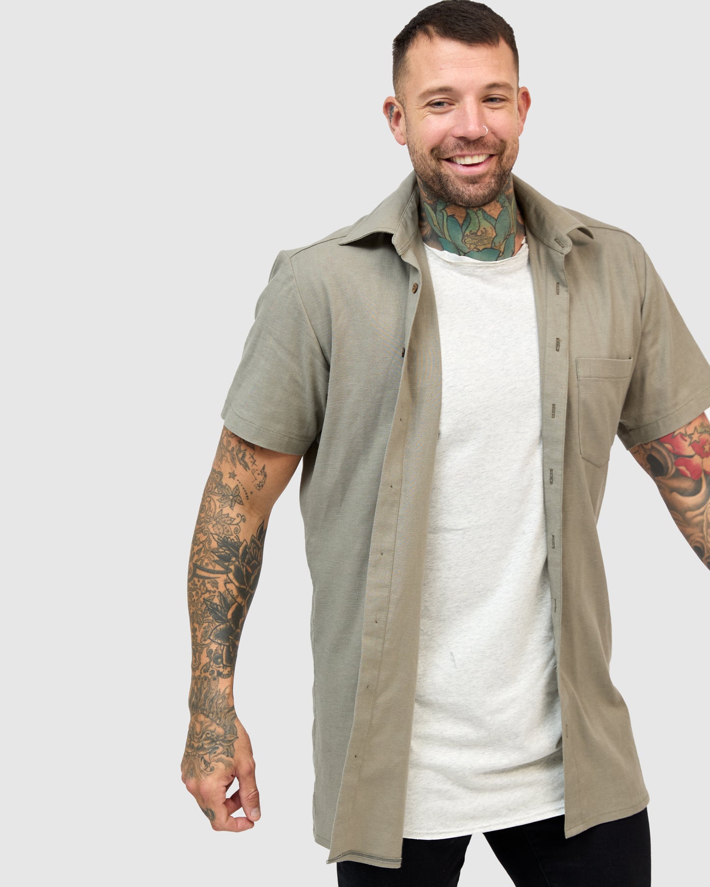 East Linen Shirt - Olive
