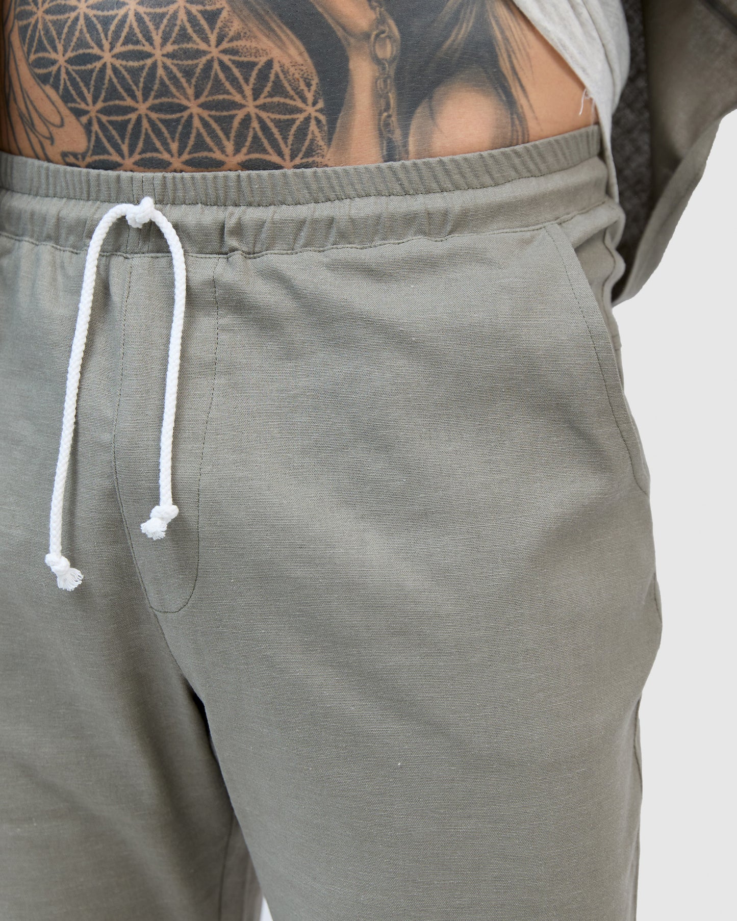 East Linen Pants - Olive