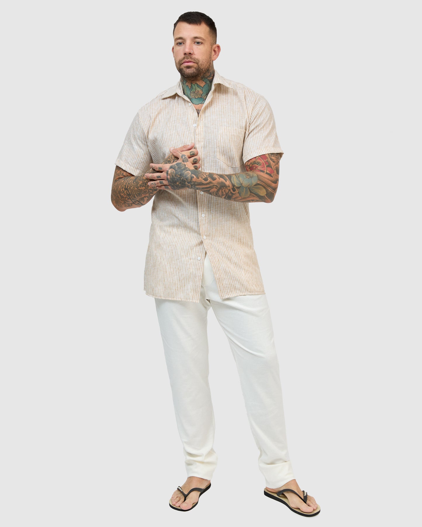 East Linen Shirt - Stripe