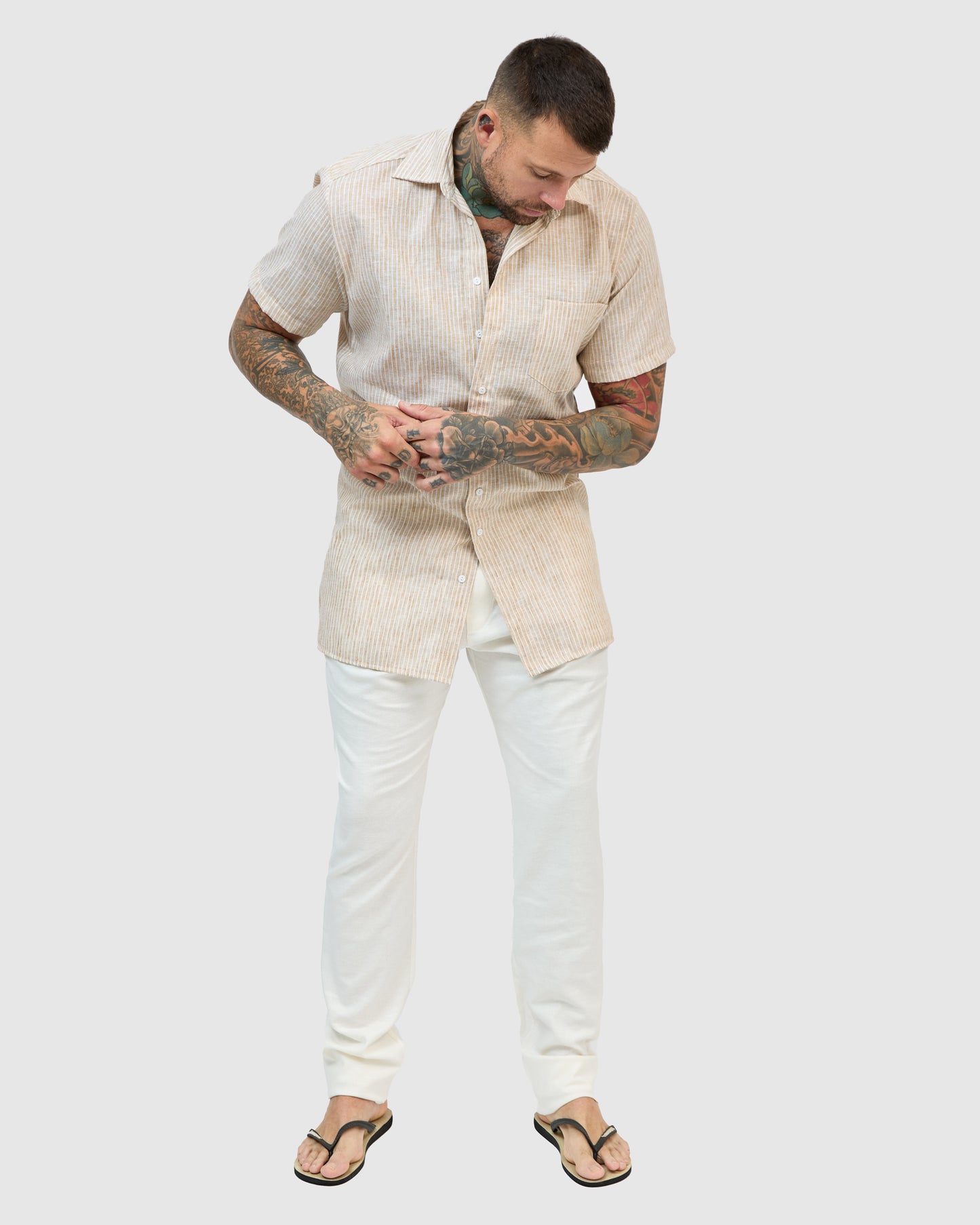East Linen Pants - Ivory