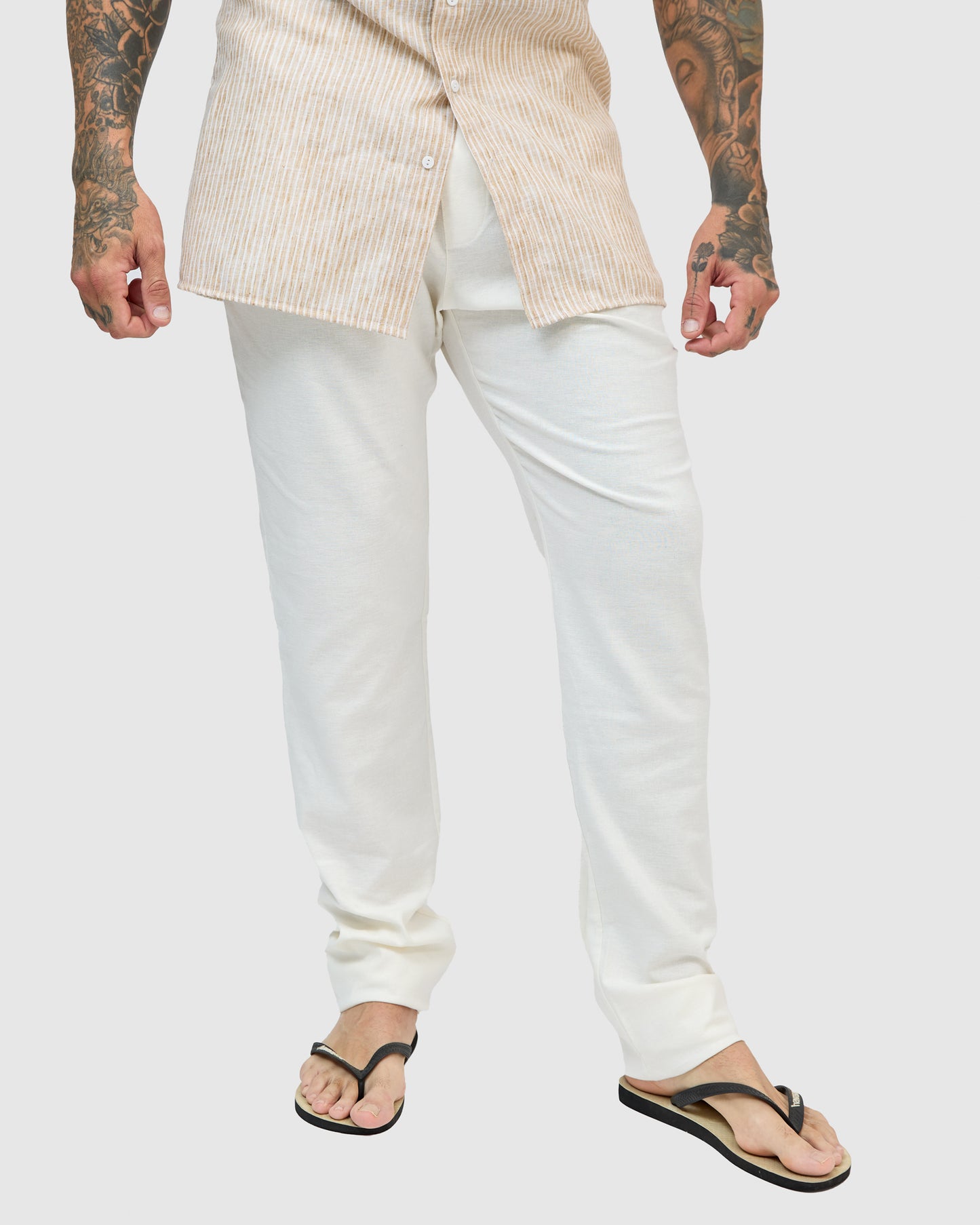 East Linen Pants - Ivory