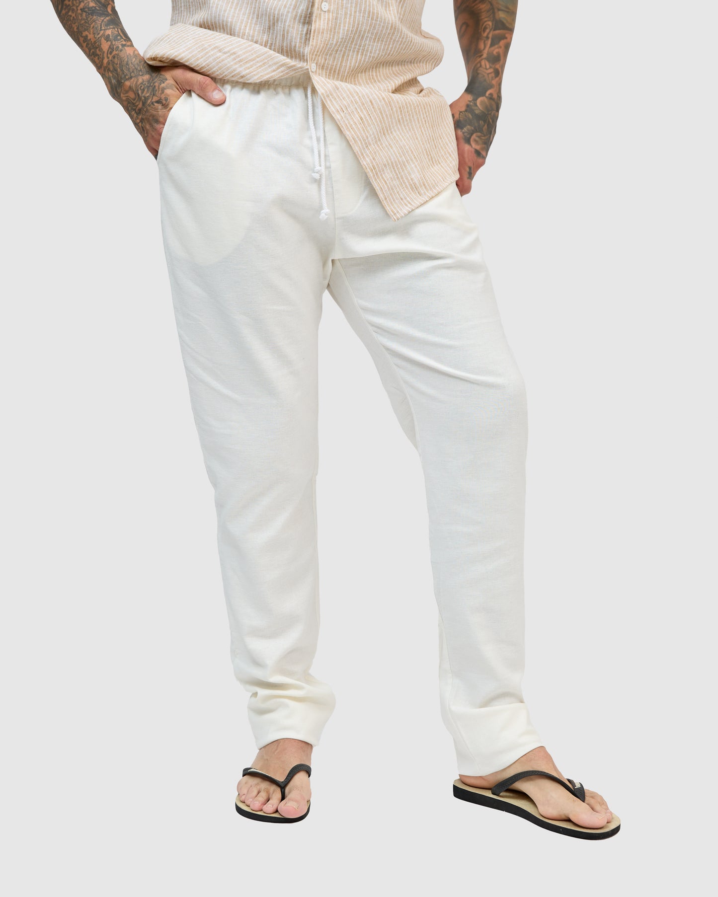 East Linen Pants - Ivory
