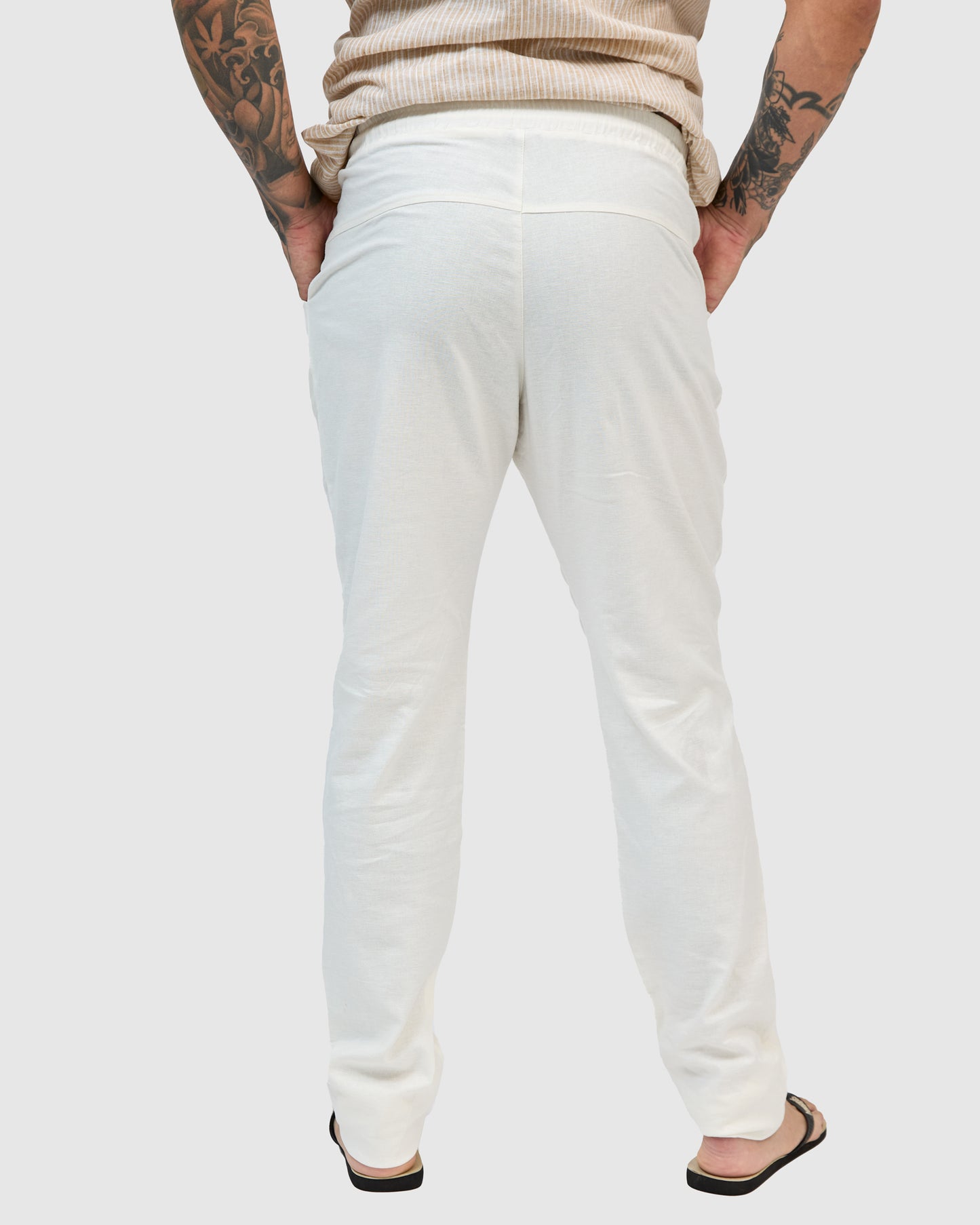 East Linen Pants - Ivory