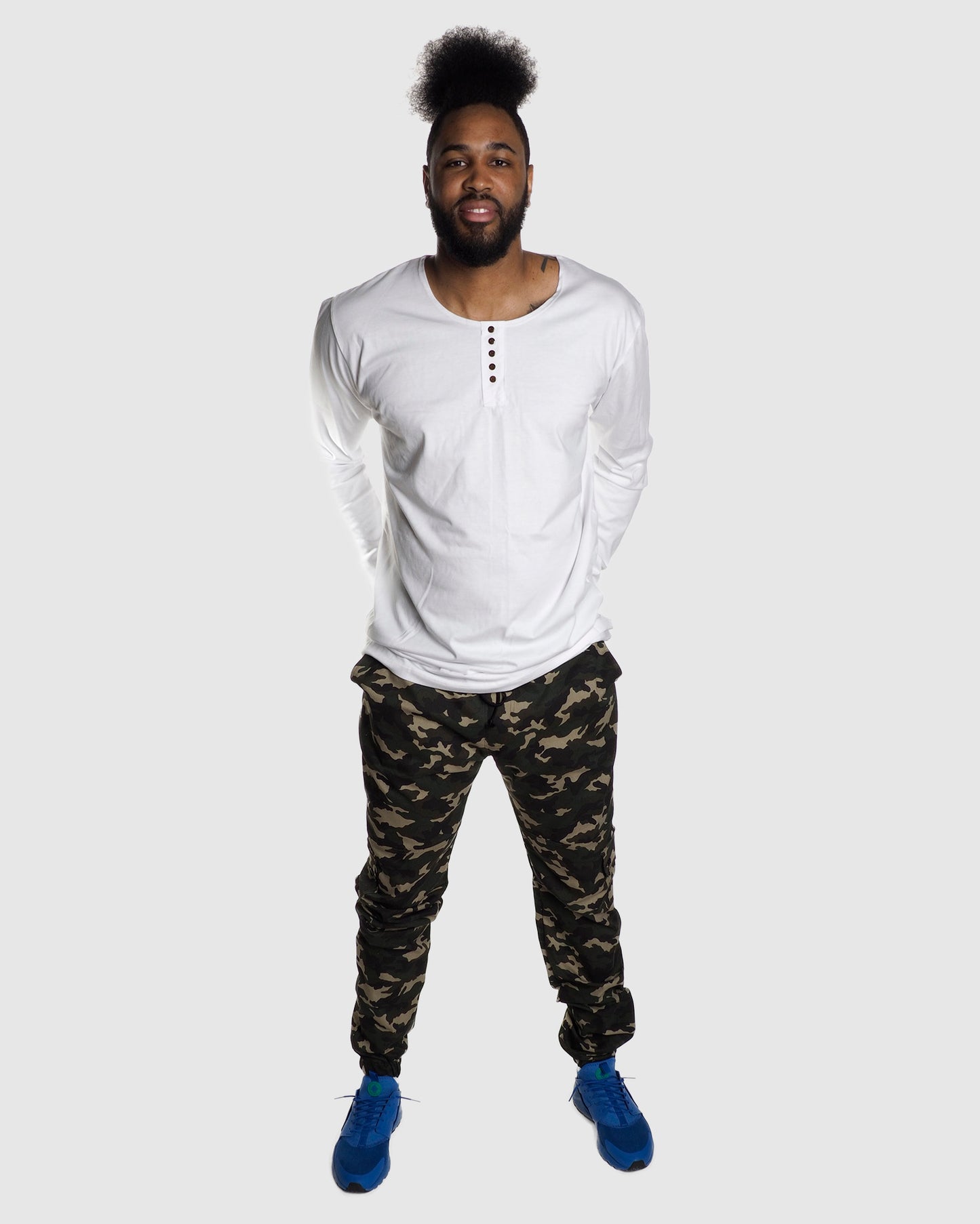 Jas Henley - White Cotton