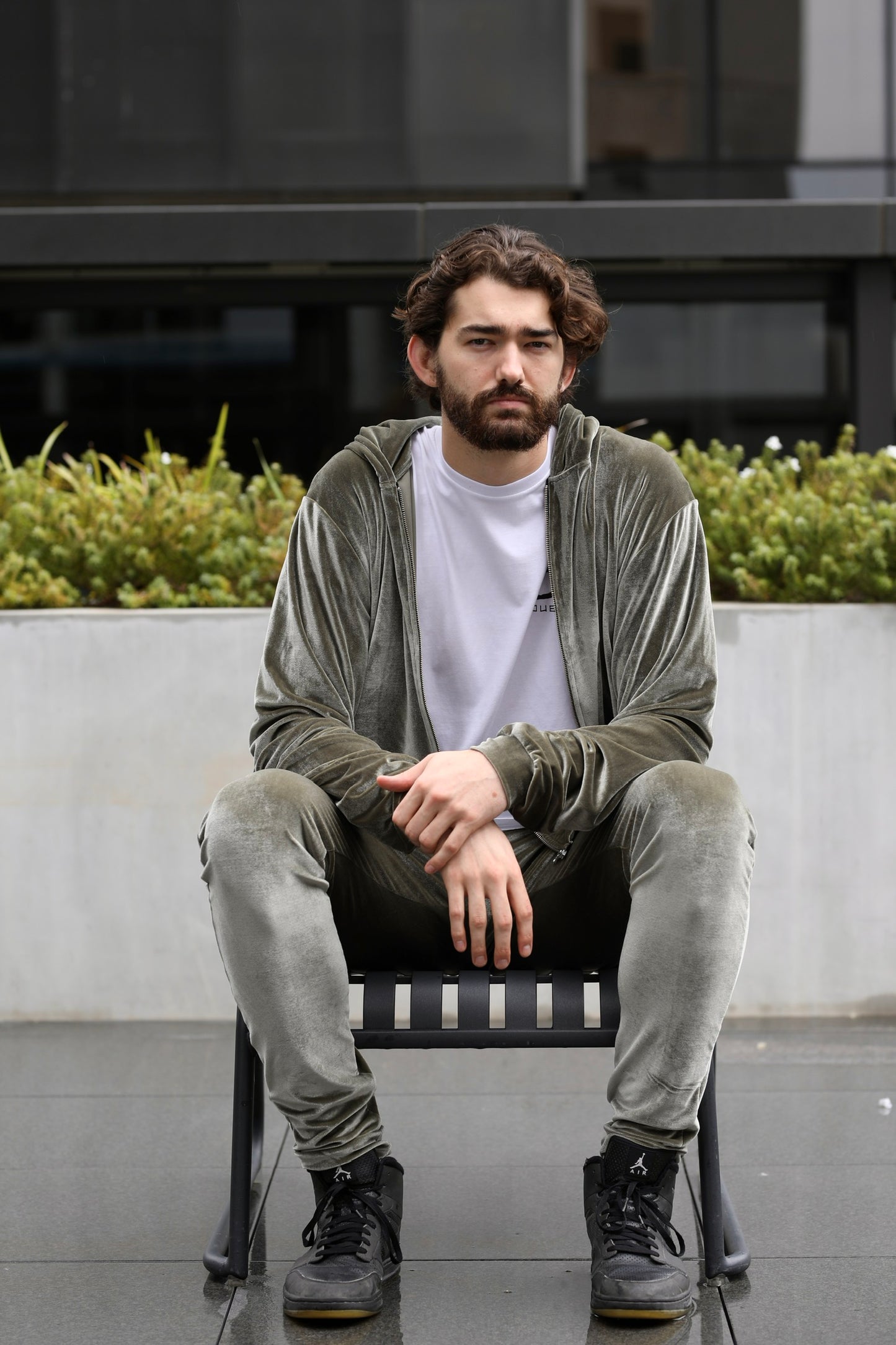 Winter Velvet tracksuit - grey/blue