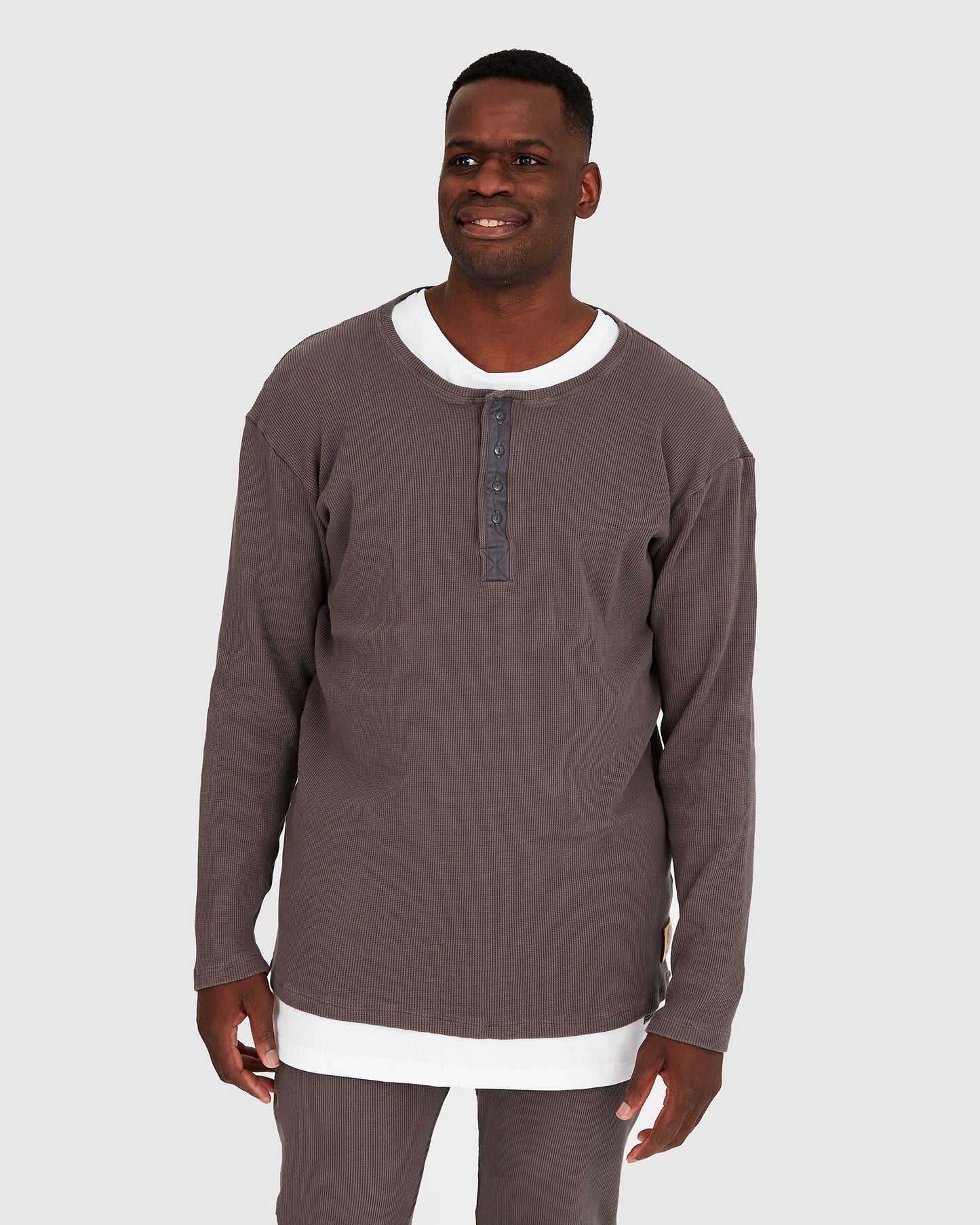 Luxe Long Johns - Waffle Taupe/Donkey