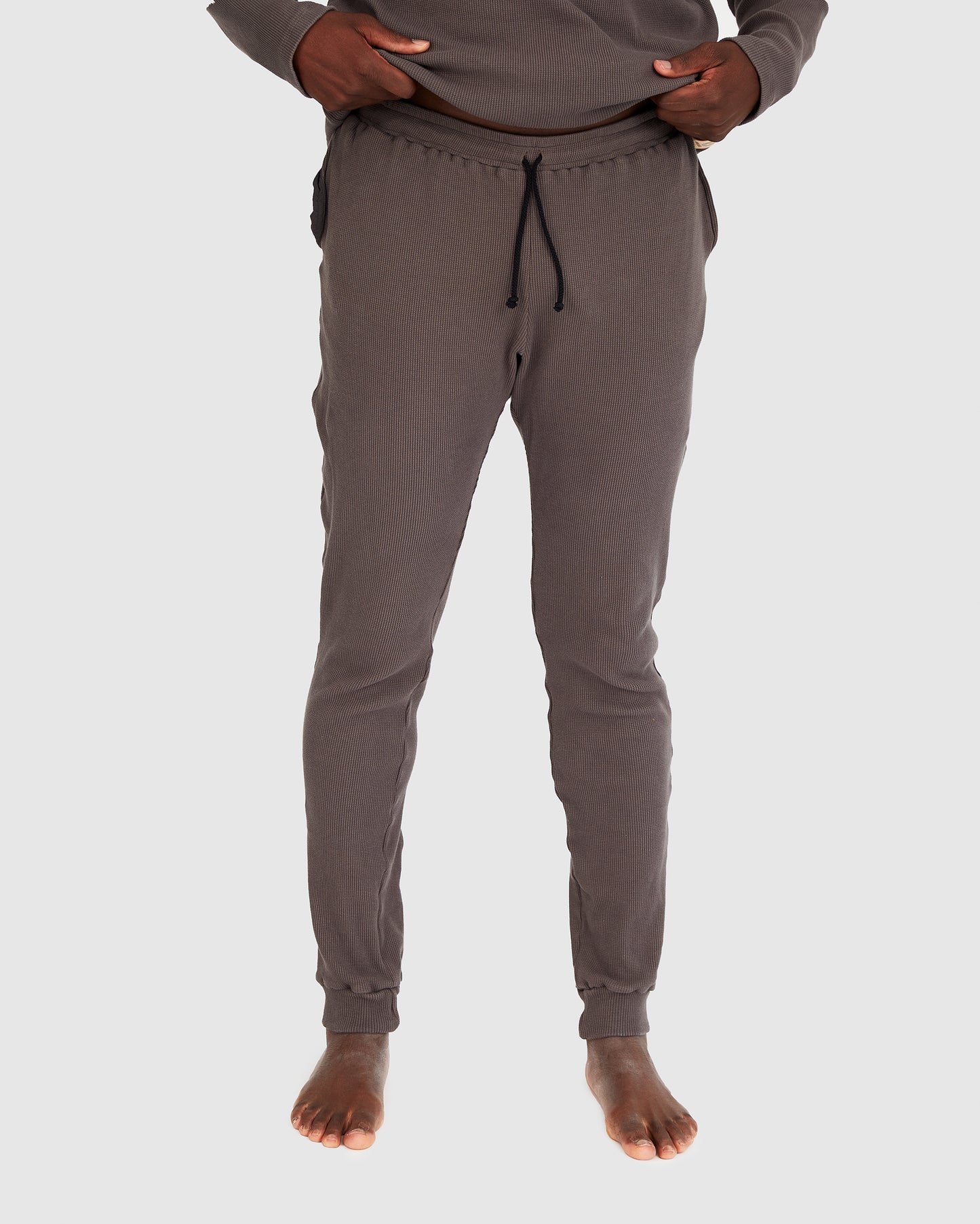 Luxe Long Johns - Waffle Taupe/Donkey