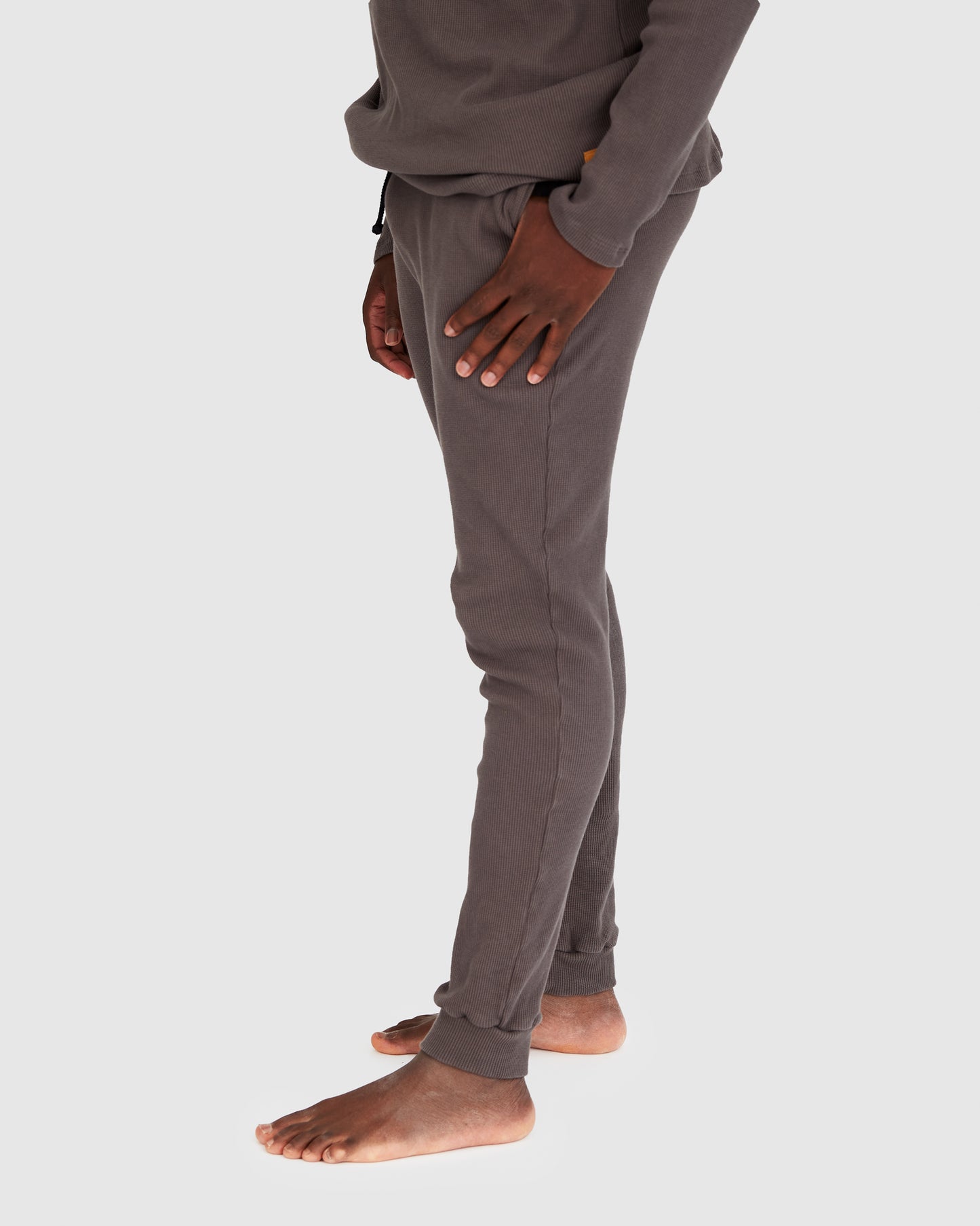 Luxe Long Johns - Waffle Taupe/Donkey