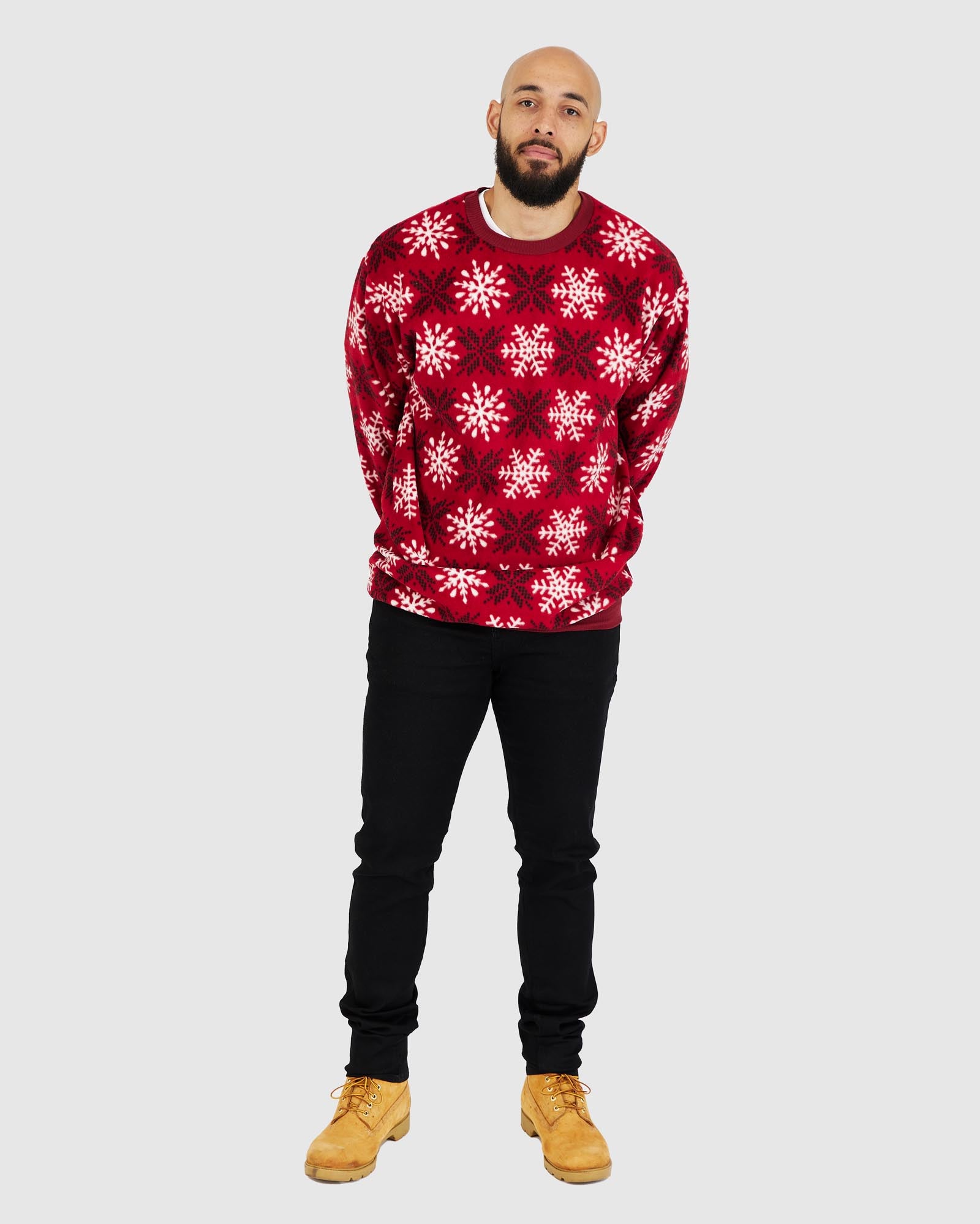 Xmas Sweater Red/White Snowflake – Doubs Clothing