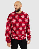 Xmas Sweater - Red/White Snowflake
