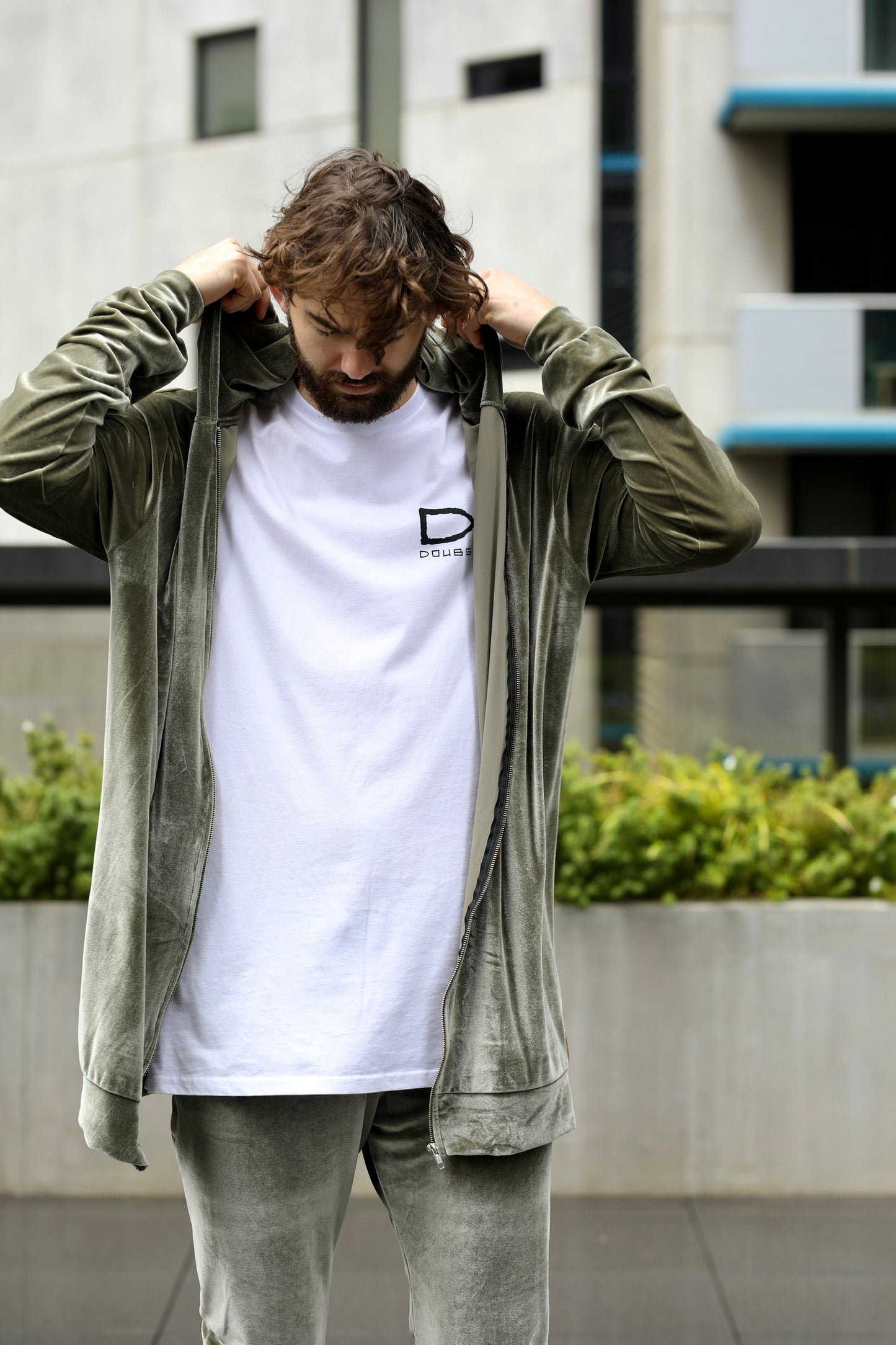 Winter Velvet tracksuit - grey/blue