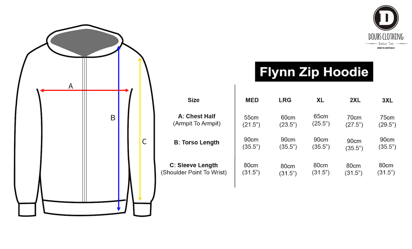 Flynn Zip Hoodie - Black