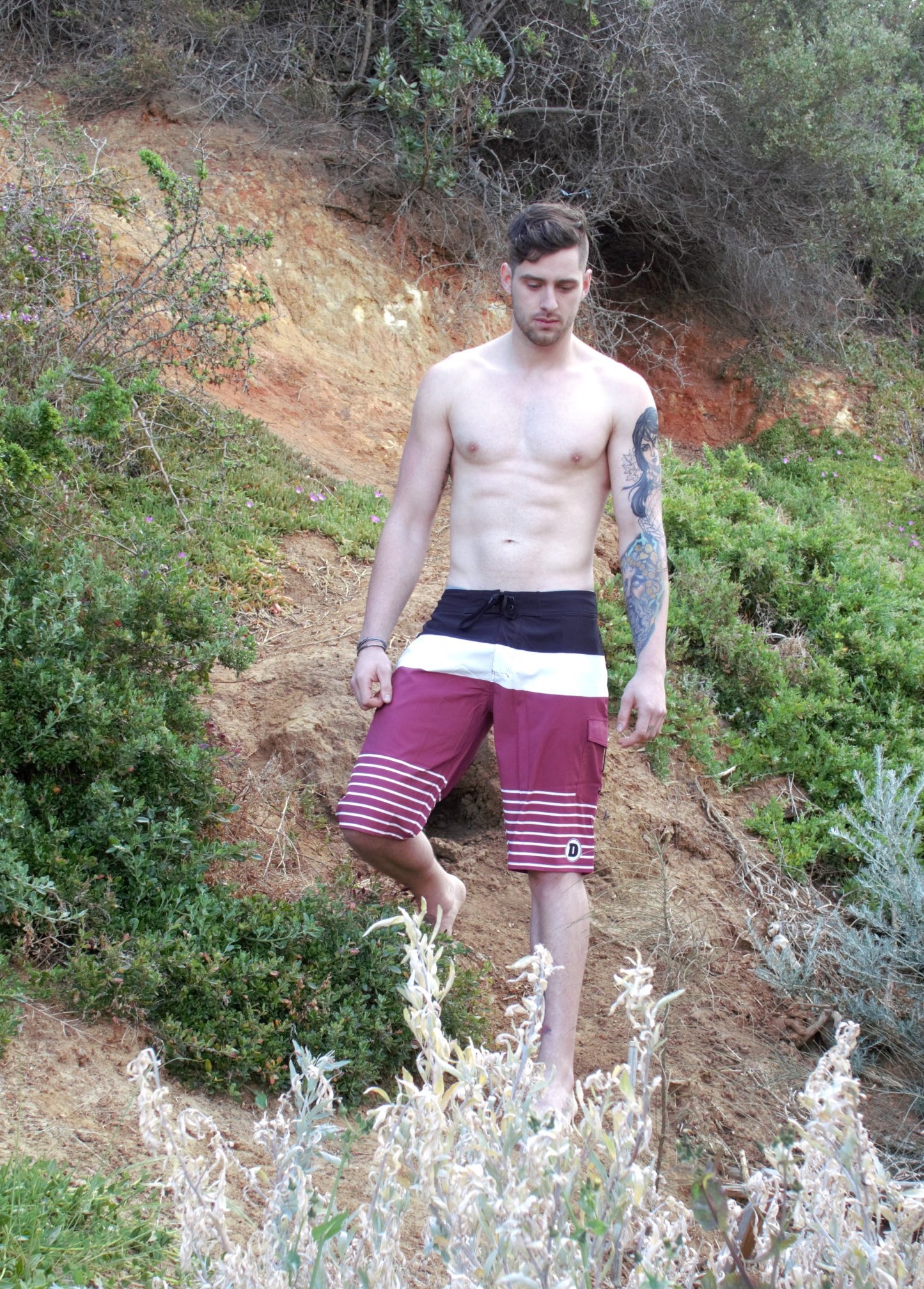 Han Board Shorts - Faded Red
