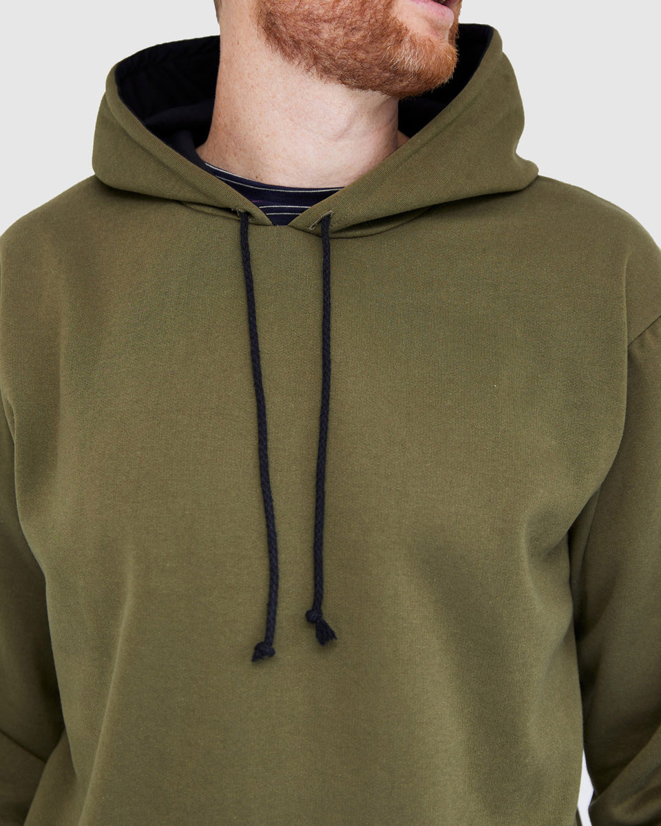 Luc Hoodie Army Green Doubs Clothing