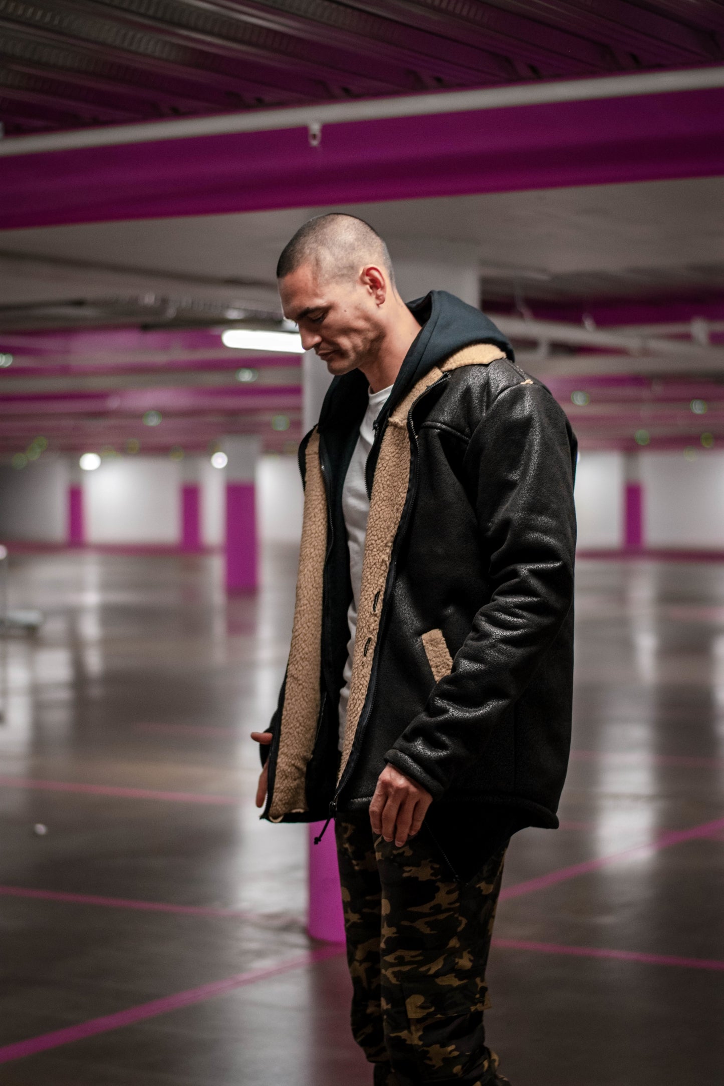 The Aviator Jacket - Black w Sherpa Wool