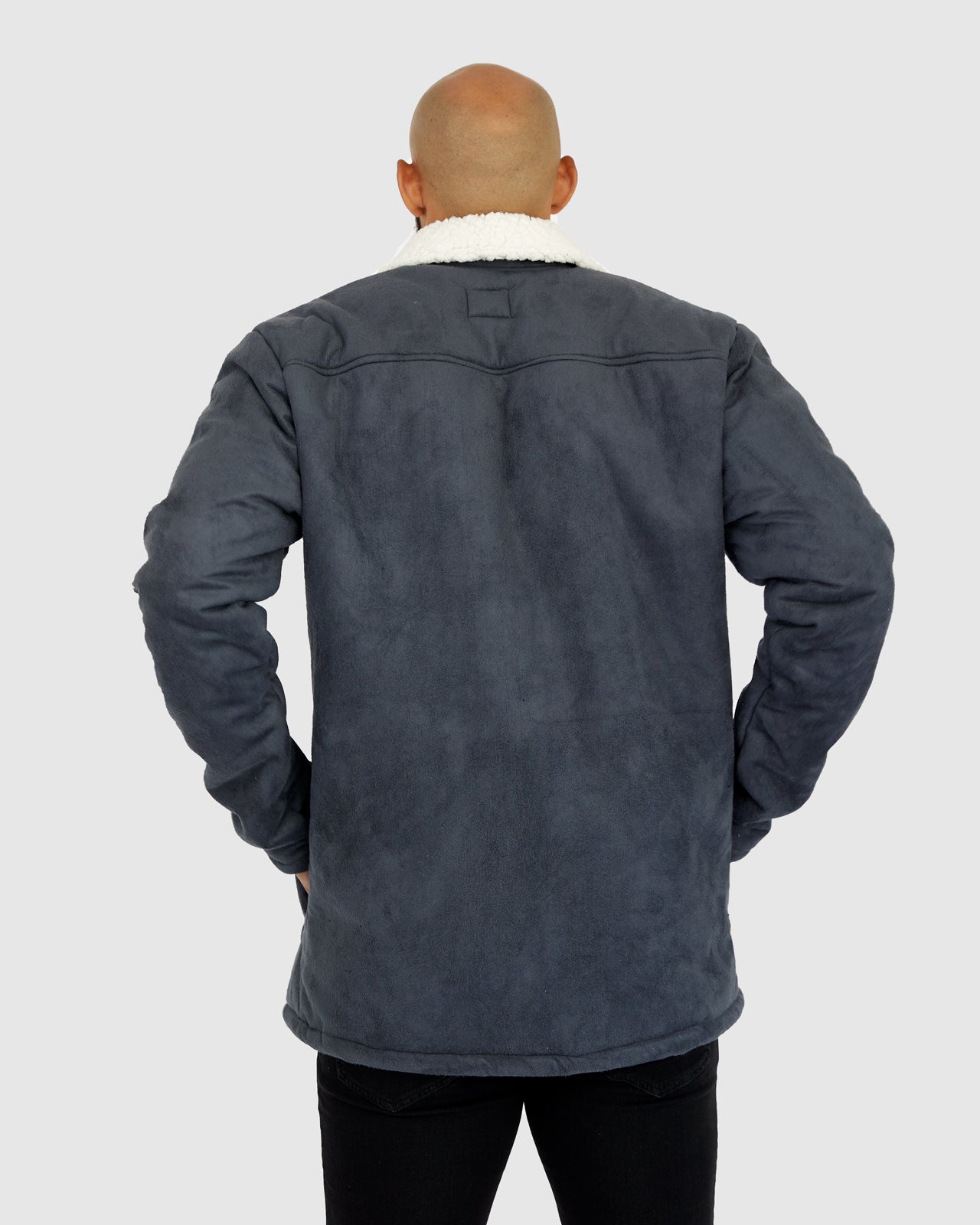 Jai Suede Jacket - CharBlue