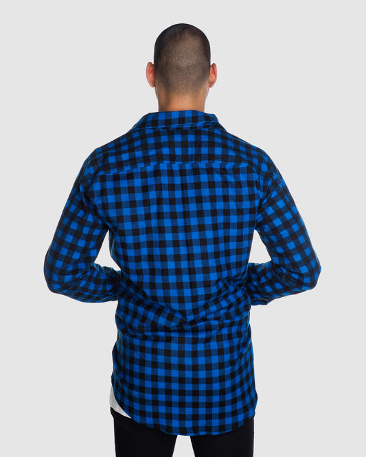 Aussie Flanny - Blue/Black Check