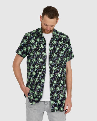Tropical Palm Button Down Shirt