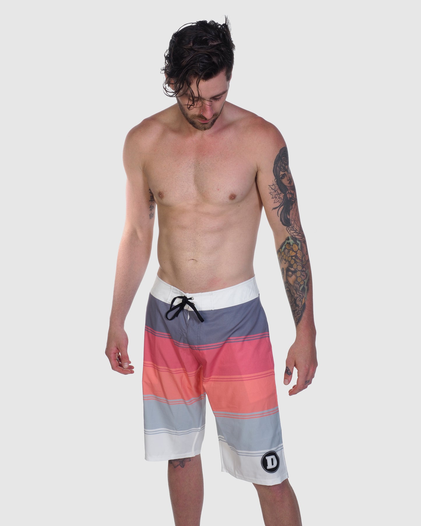 Han Board Shorts - Watermelon Stripe