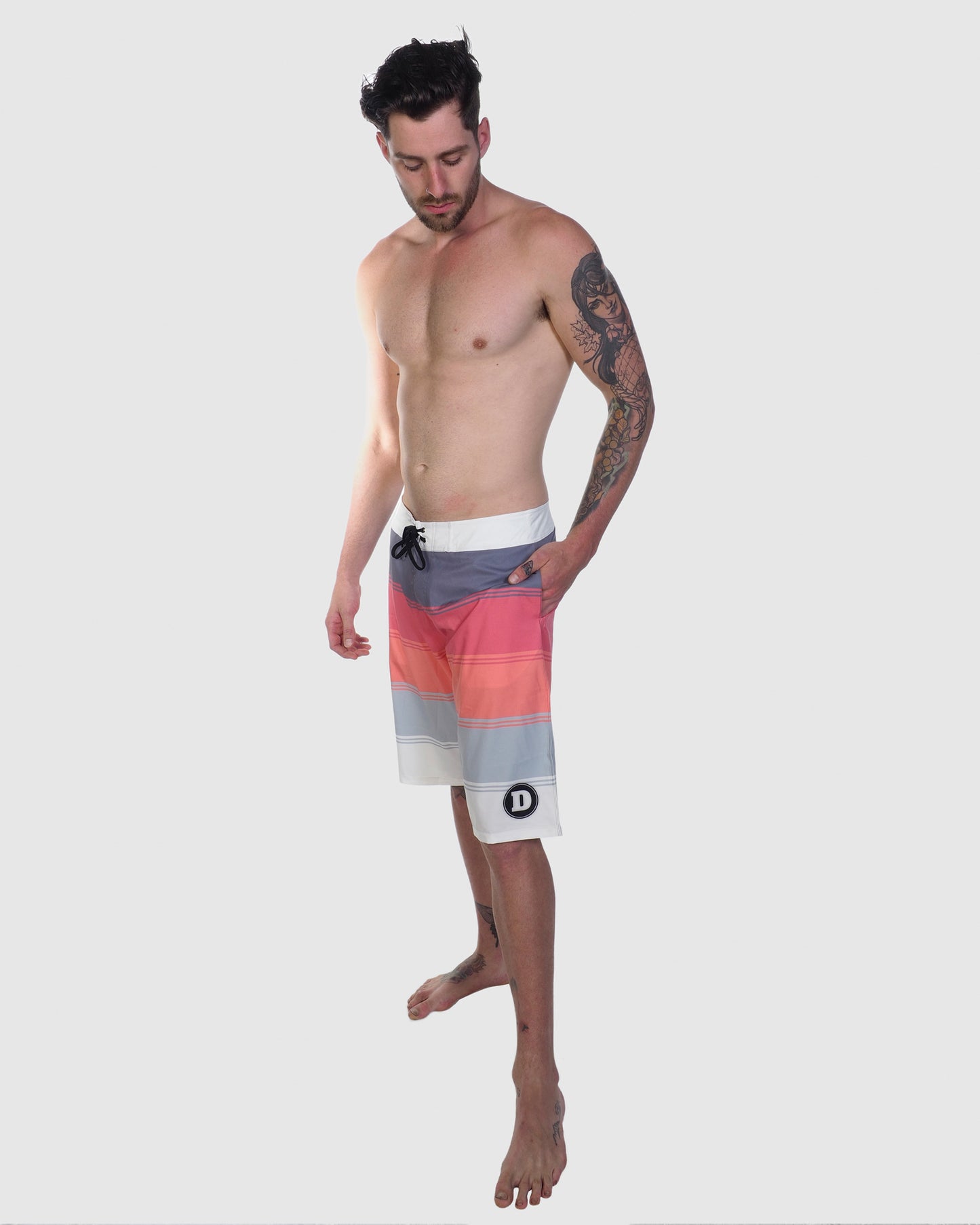 Han Board Shorts - Watermelon Stripe