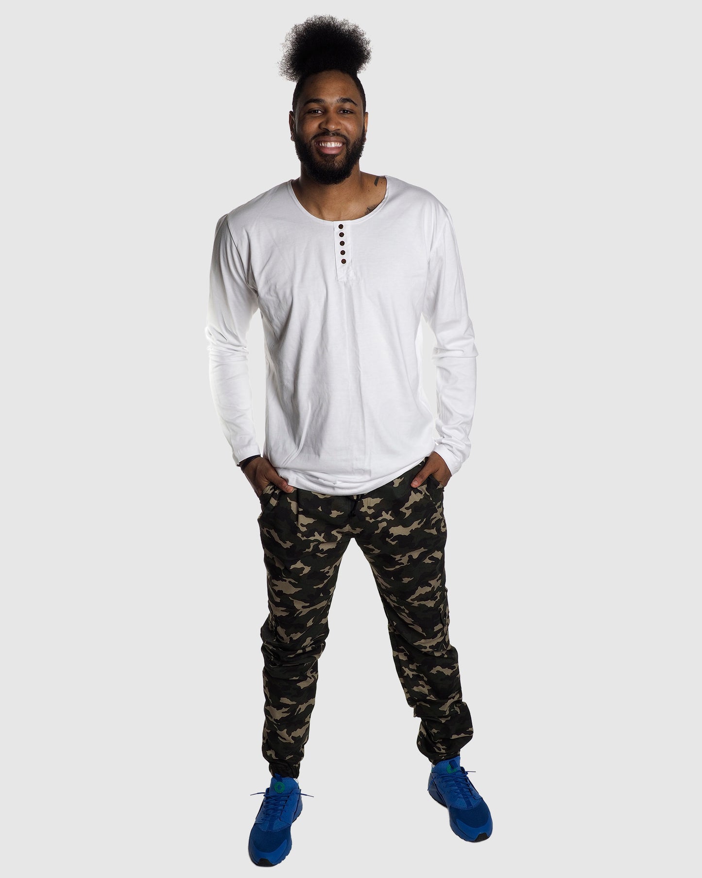 Jas Henley - White Cotton