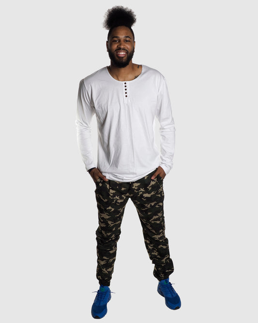 Jas Henley - White Cotton