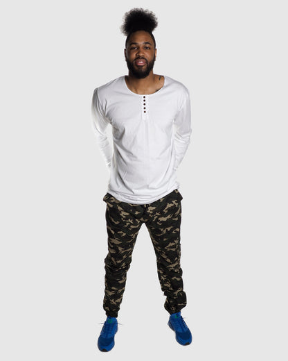 Jas Henley - White Cotton