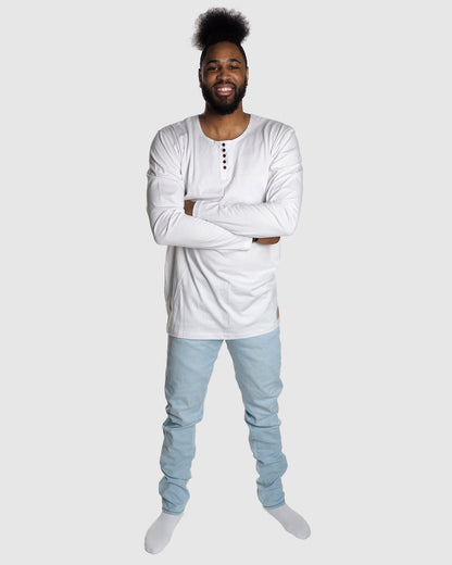 Jas Henley - White Cotton