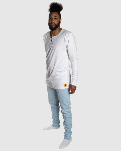 Jas Henley - White Cotton