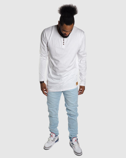 Jas Henley - White Cotton