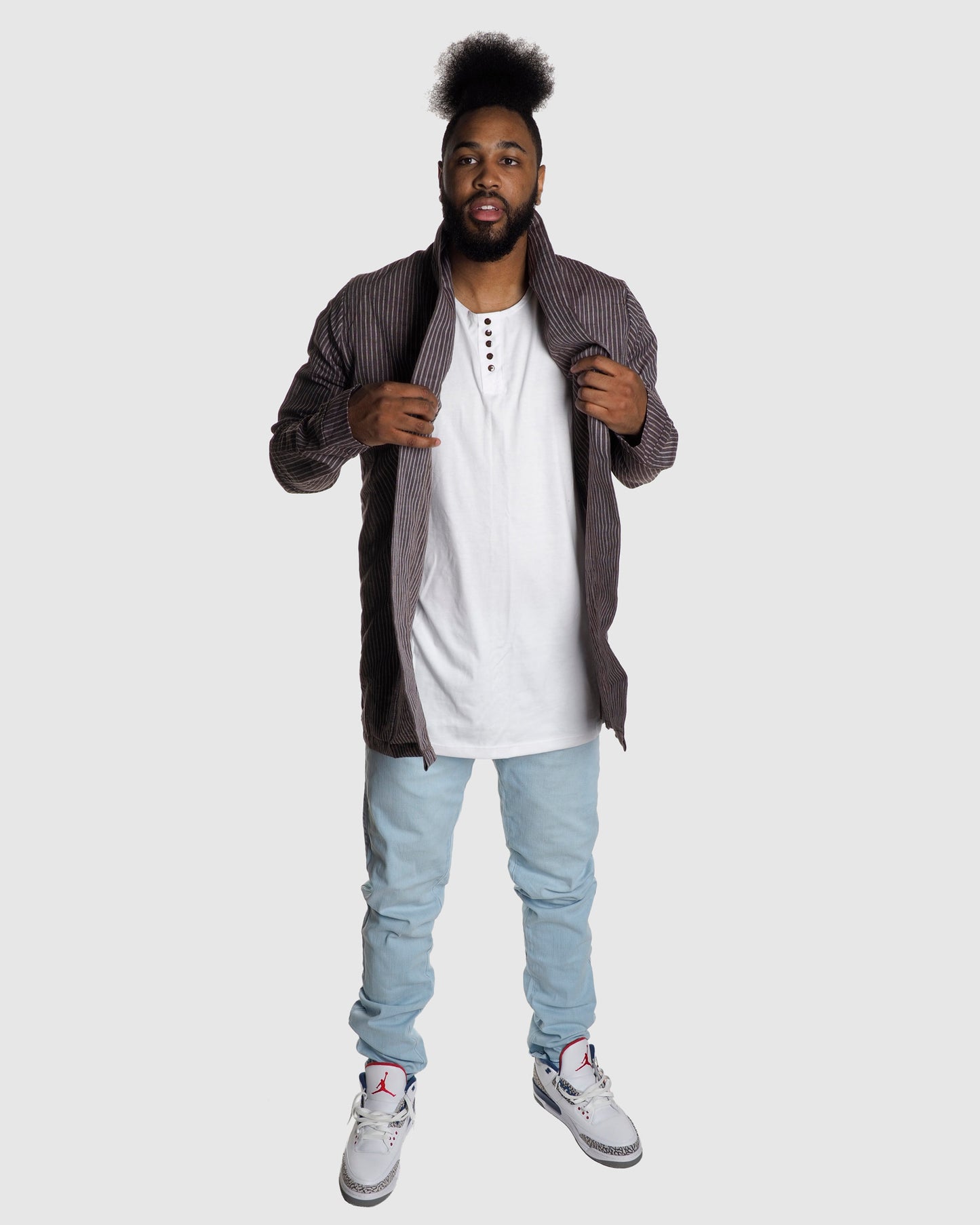 Jas Henley - White Cotton