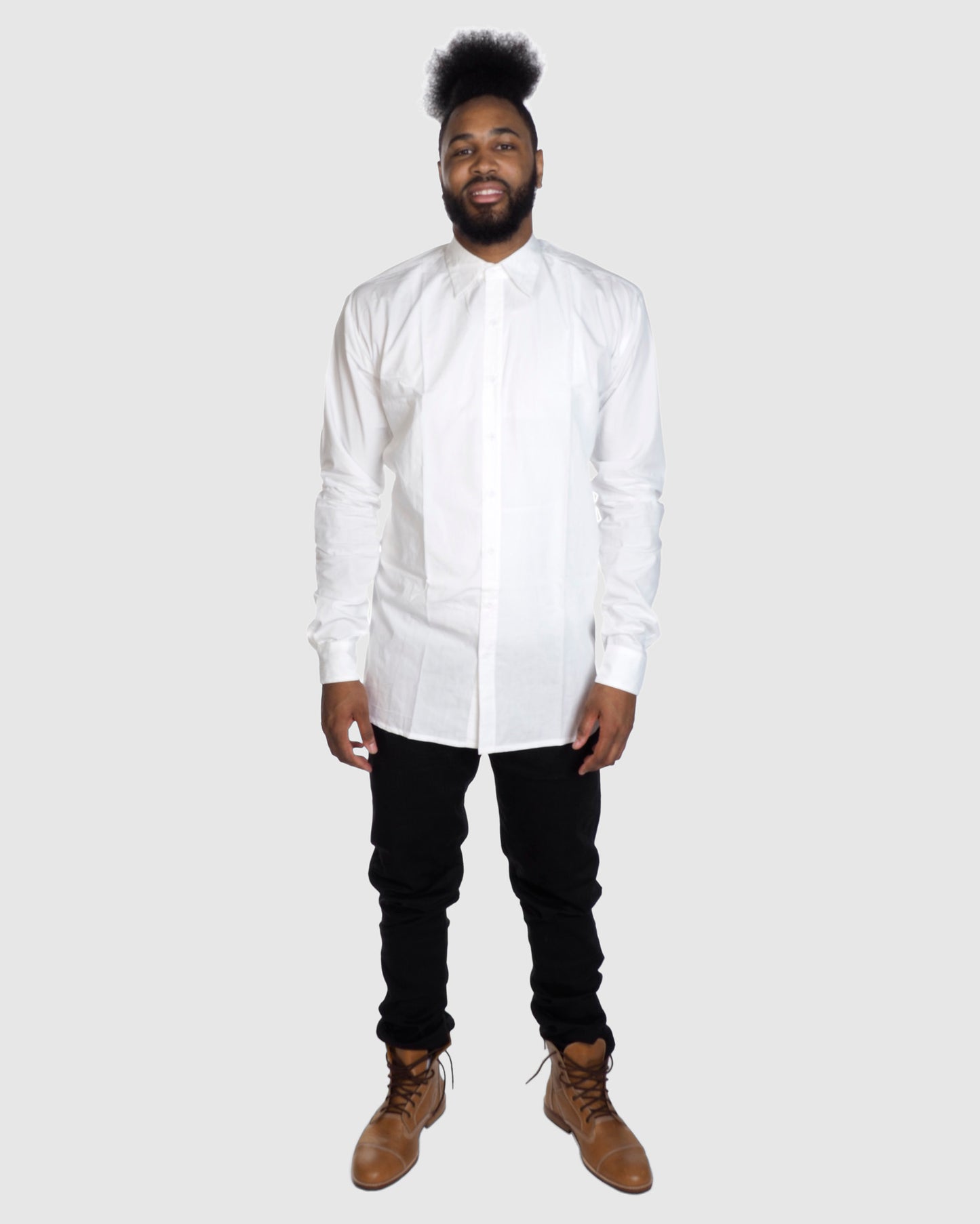 Button Down - Long Sleeve Shirt - White