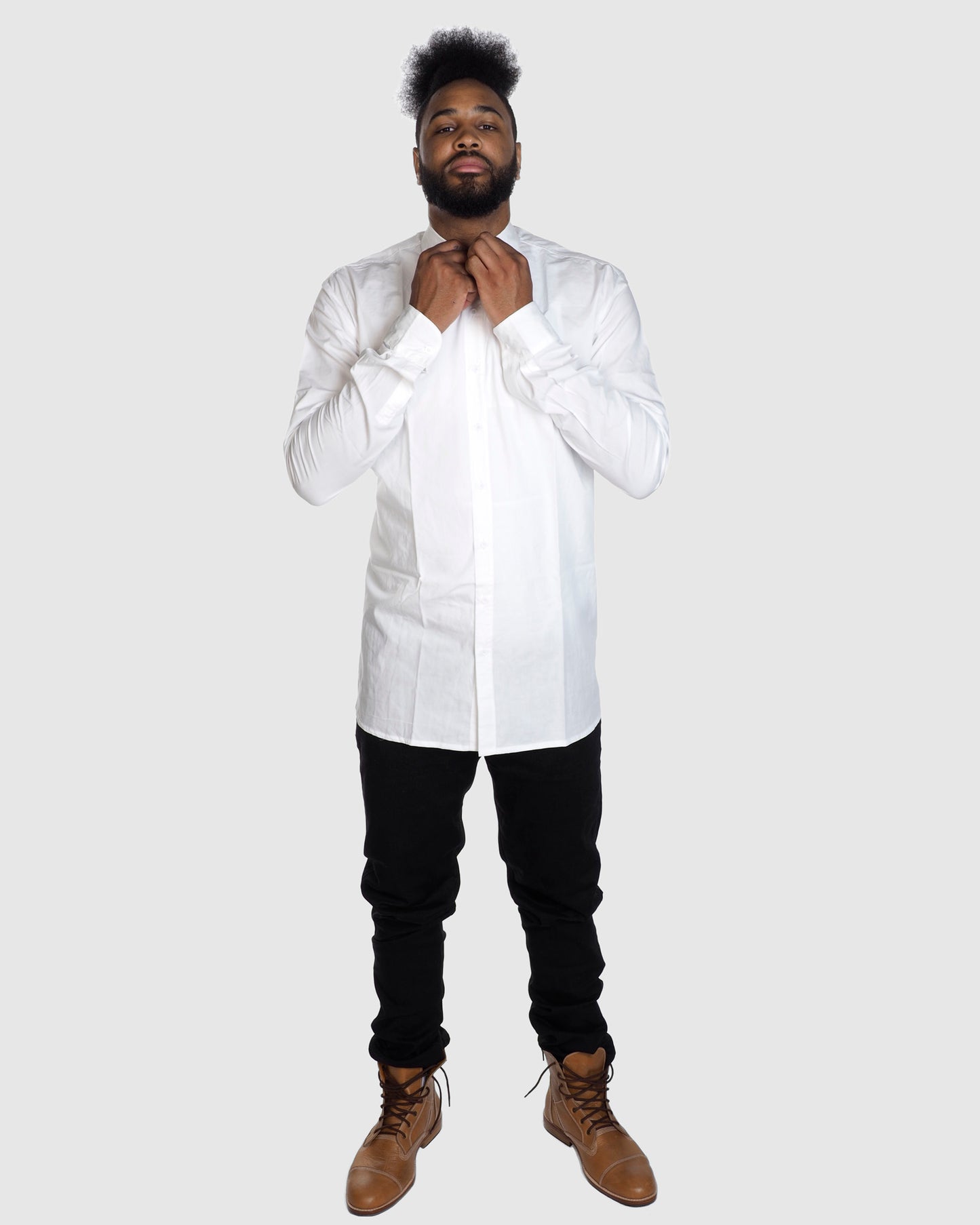 Button Down - Long Sleeve Shirt - White
