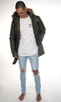 JJ Stretch Jeans - Distressed Light Blue