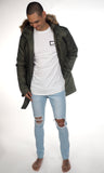 JJ Stretch Jeans - Distressed Light Blue