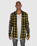 Aussie Flanny Shirt - Yellow/Black Check