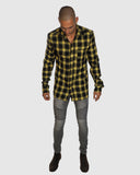 Aussie Flanny Shirt - Yellow/Black Check