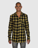 Aussie Flanny Shirt - Yellow/Black Check