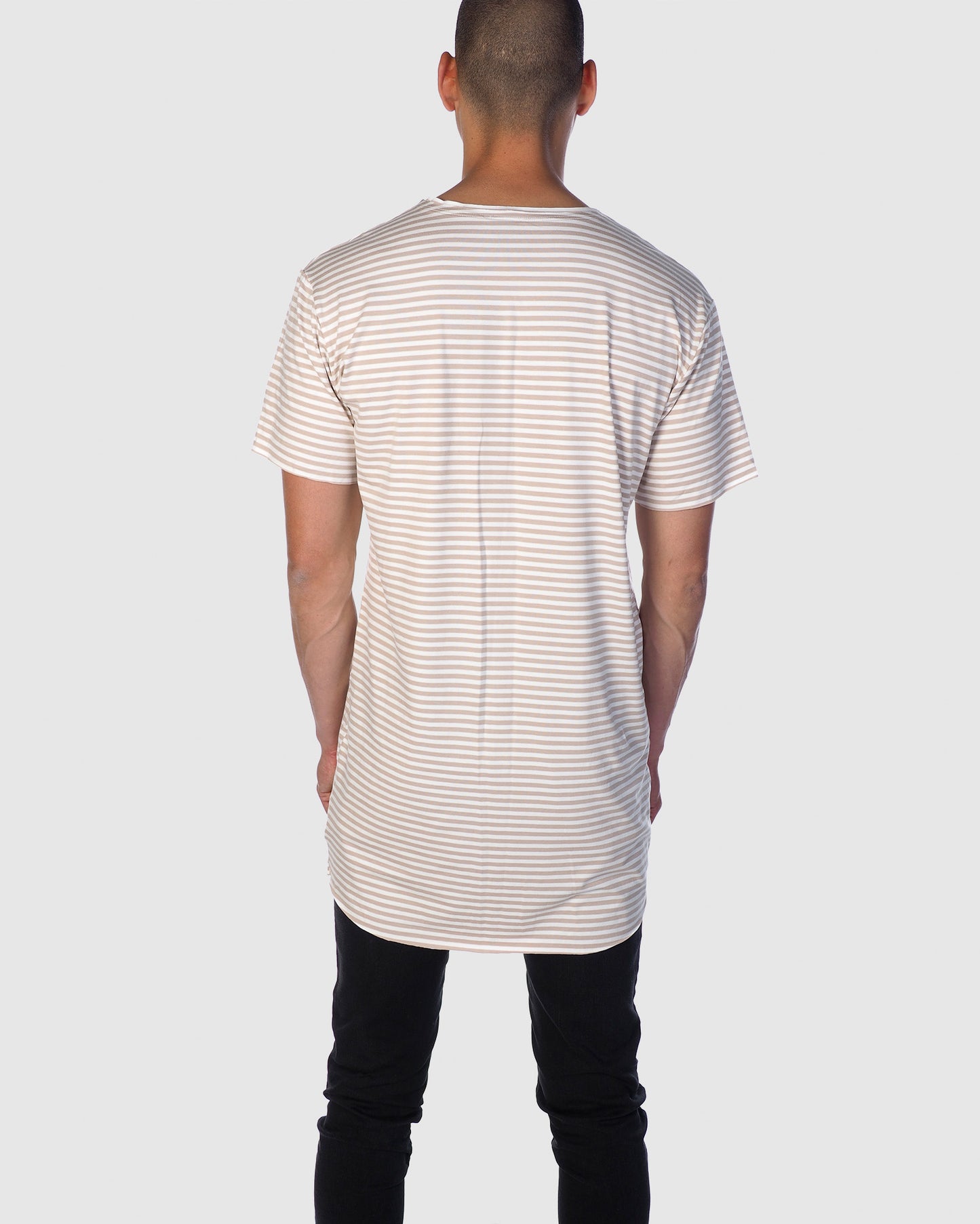 Luxe Stripe Tee - Beige
