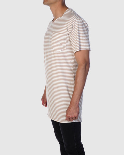 Luxe Stripe Tee - Beige