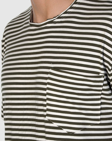 Luxe Stripe Tee - Olive