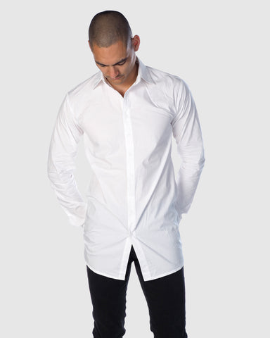 Button Down - Long Sleeve Shirt - White