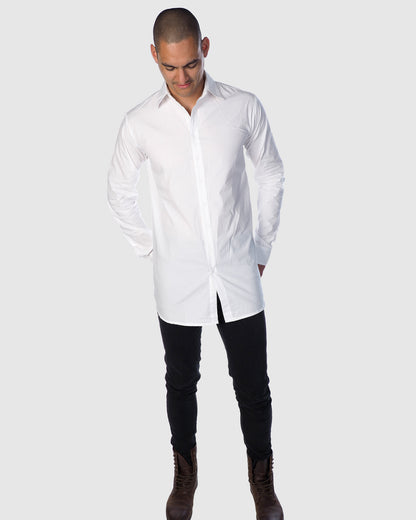 Button Down - Long Sleeve Shirt - White