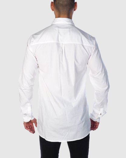 Button Down - Long Sleeve Shirt - White