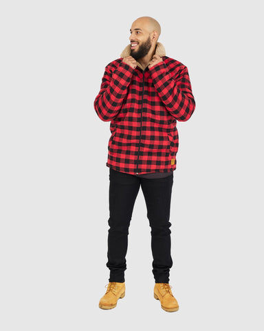 Timber Flannelette  - Red/Black Check