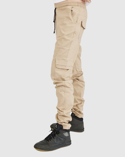 Streety Cargos Joggers - Beige