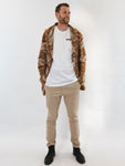 Woodly Cardi - Camel/Red