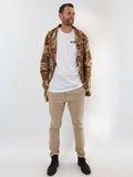 Woodly Cardi - Camel/Red
