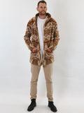 Woodly Cardi - Camel/Red