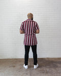 Charlie Button Down - Wine Stripe